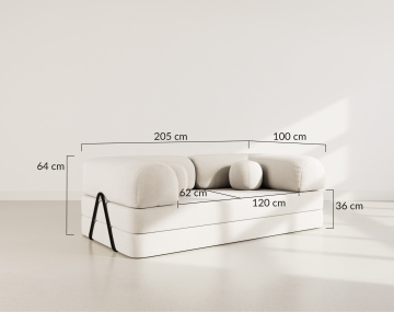 Canapé NEBULA 3 places convertible en velours texturé - Best Mobilier