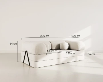 Canapé NEBULA 3 places convertible en velours texturé - Best Mobilier