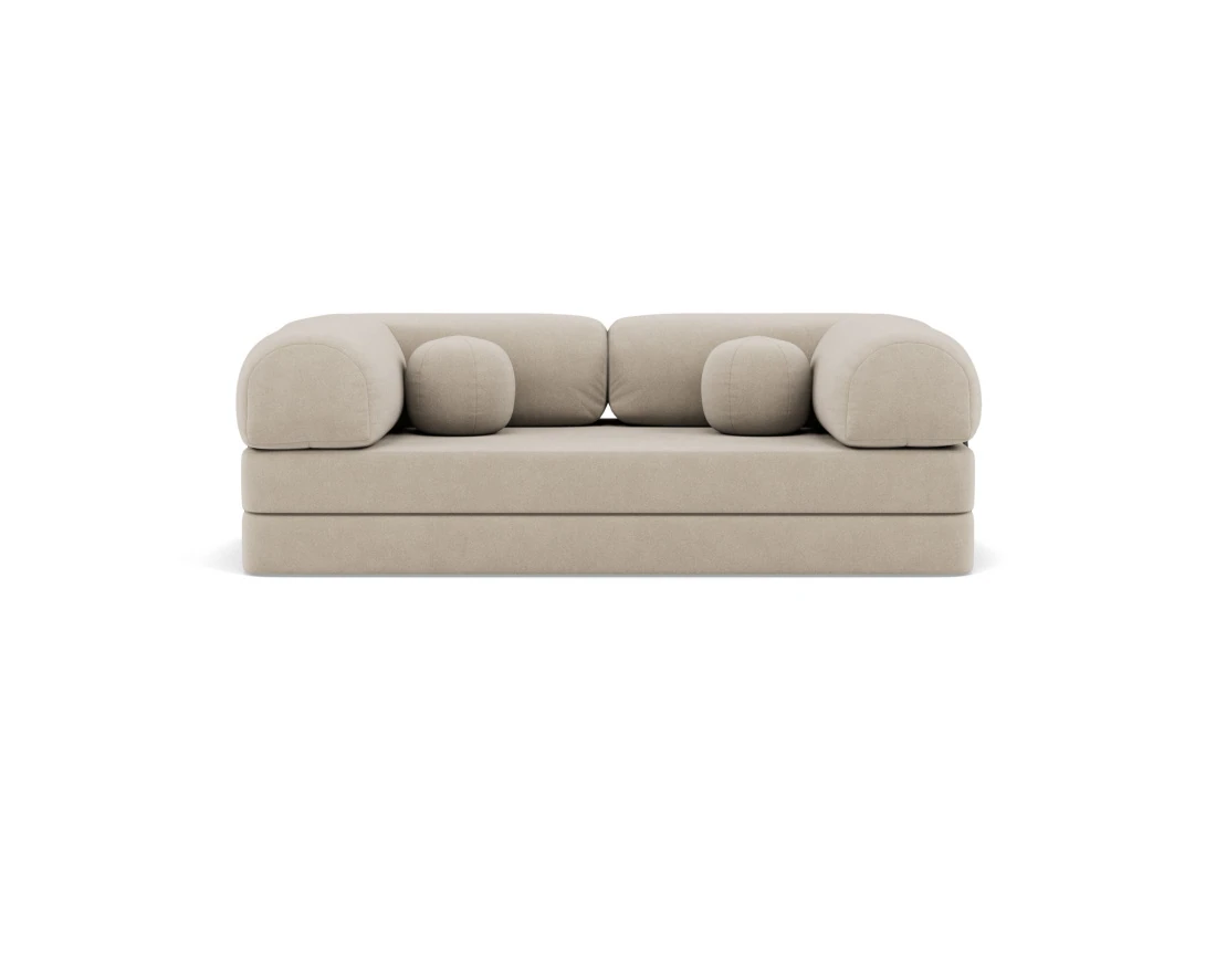 Canapé NEBULA 3 places convertible en velours texturé - Best Mobilier