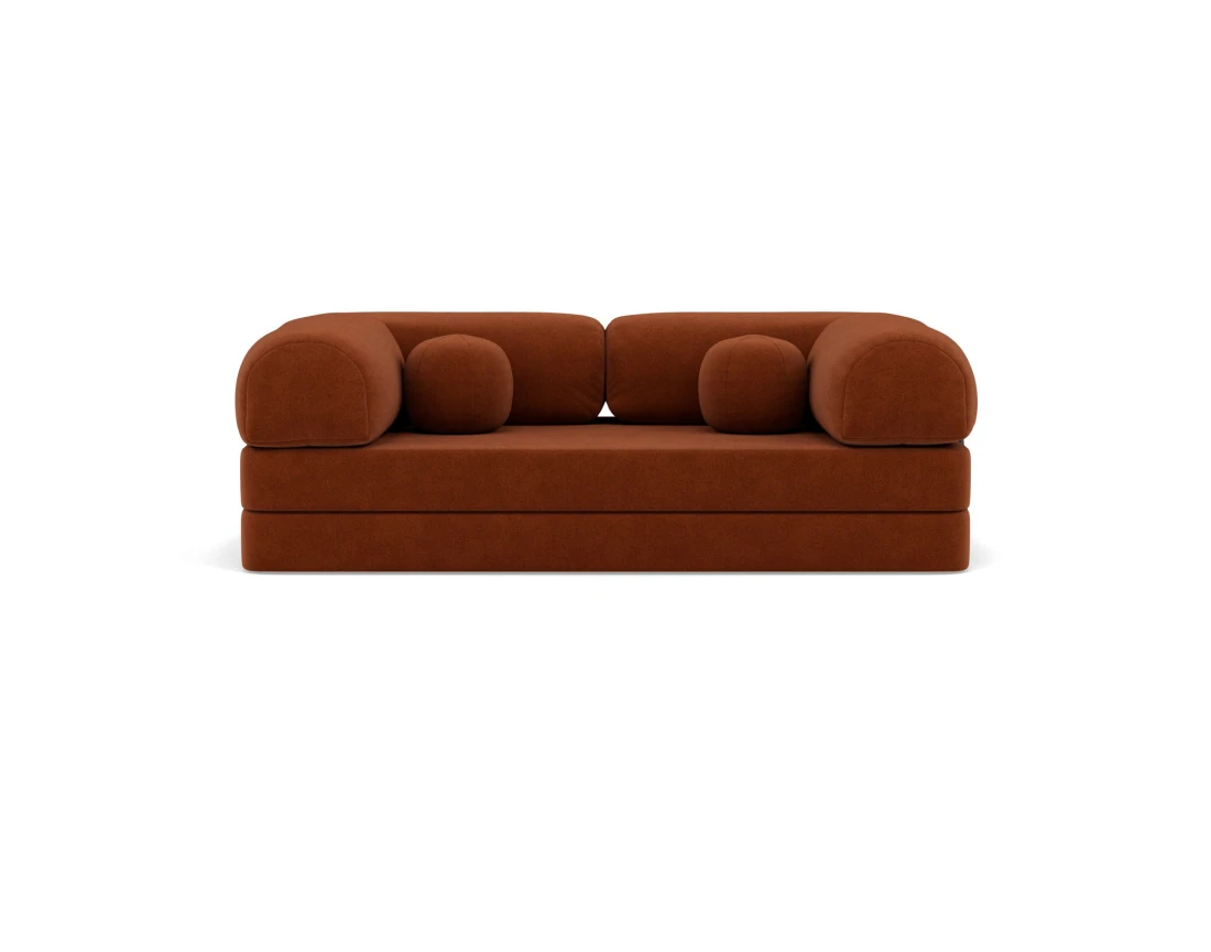 Canapé NEBULA 3 places convertible en velours texturé - Best Mobilier