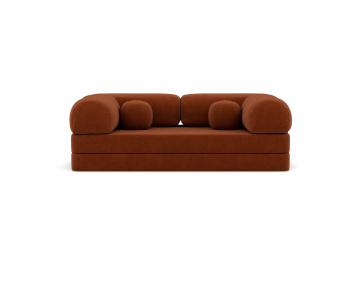 Canapé NEBULA 3 places convertible en velours texturé - Best Mobilier