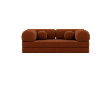 Canapé NEBULA 3 places convertible en velours texturé - Best Mobilier