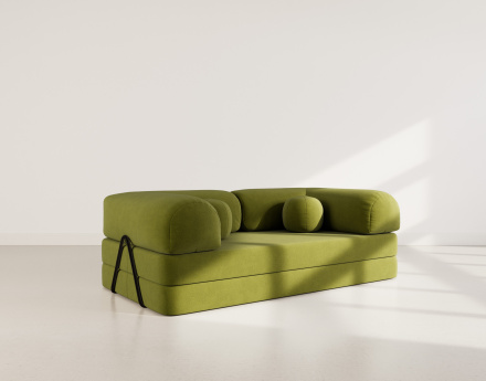 Canapé 3 places convertible en velours texturé Nebula