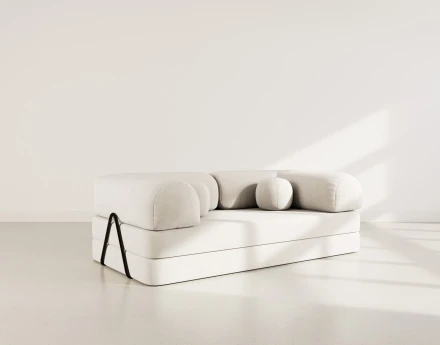 Canapé 3 places convertible en velours texturé Nebula