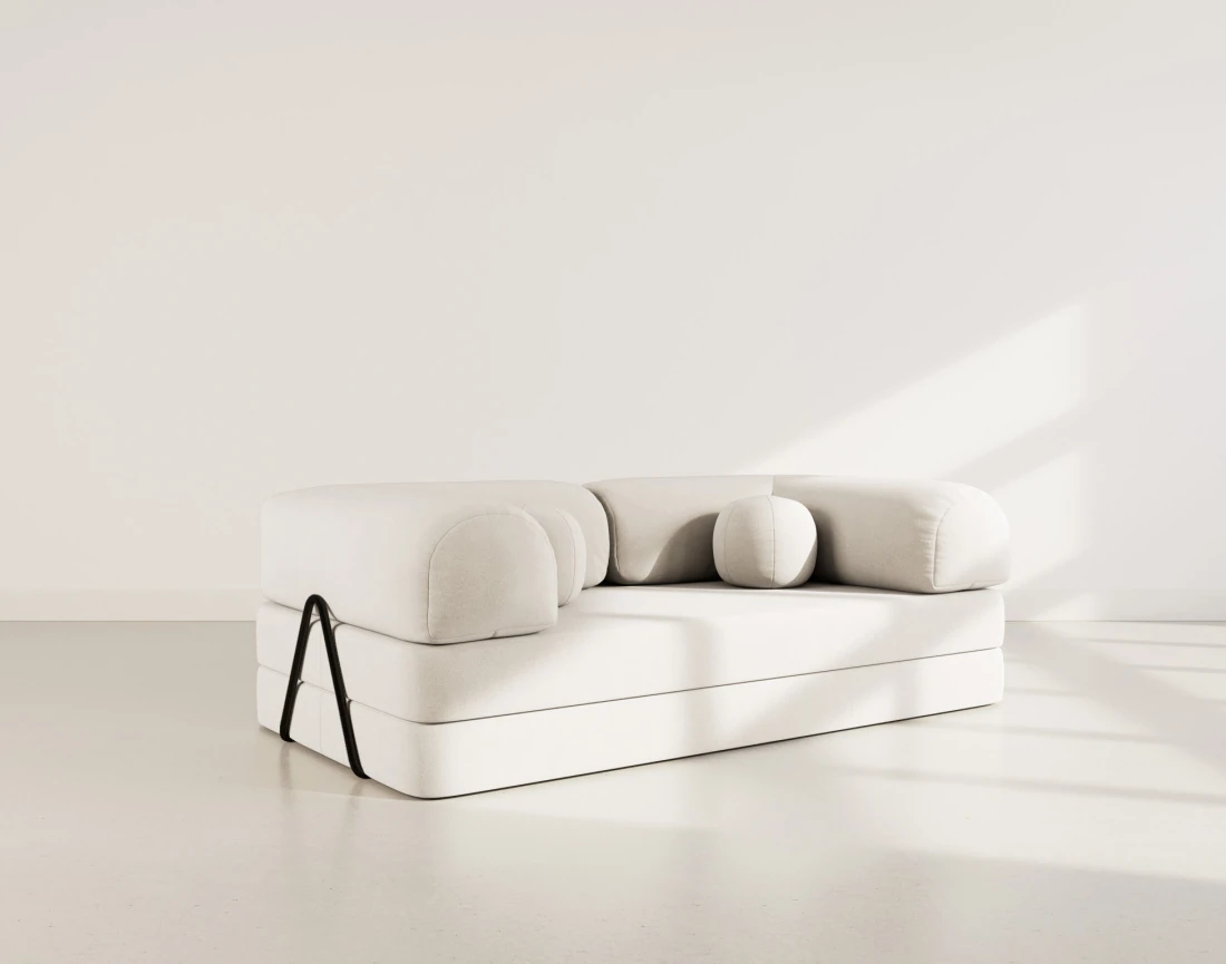 Canapé NEBULA 3 places convertible en velours texturé - Best Mobilier