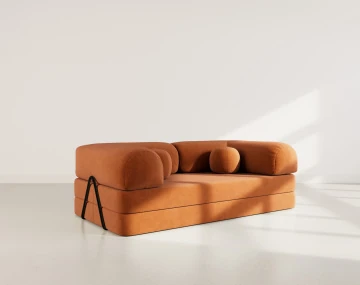 Canapé NEBULA 3 places convertible en velours texturé - Best Mobilier