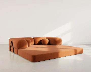 Canapé NEBULA 3 places convertible en velours texturé - Best Mobilier