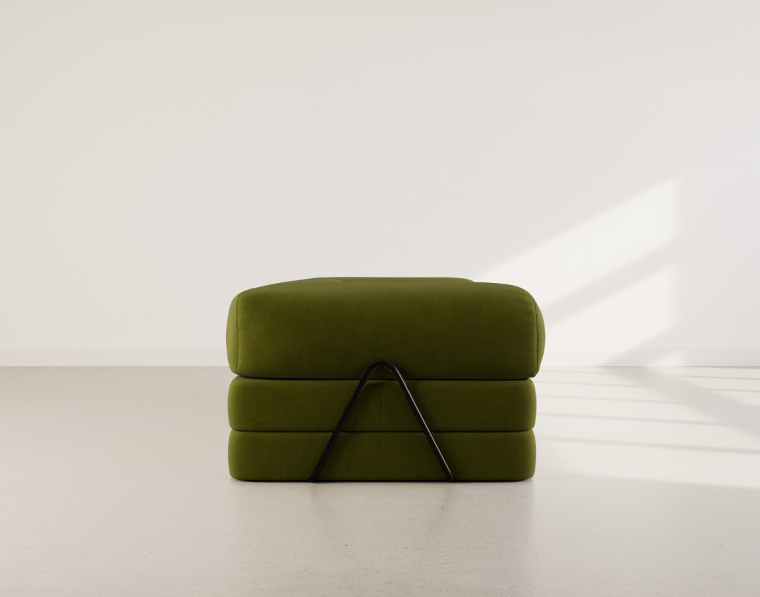 Canapé 3 places convertible en velours texturé Nebula