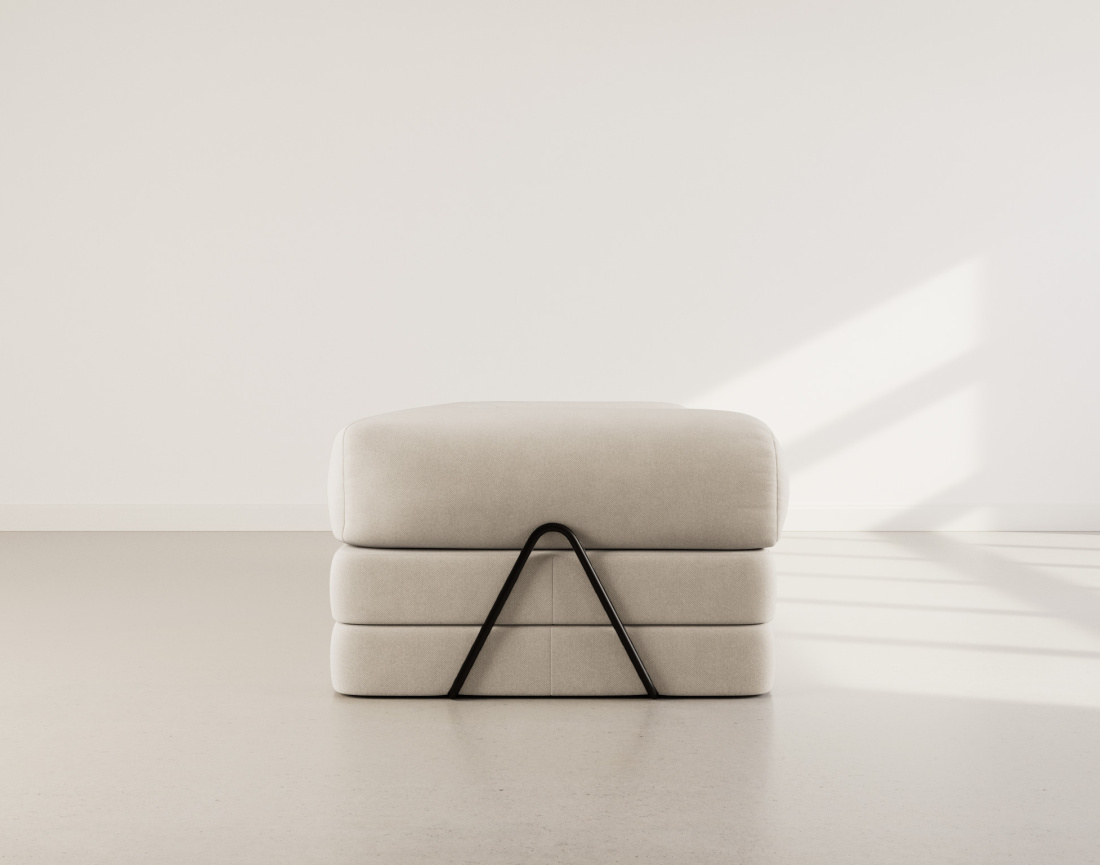 Canapé 3 places convertible en velours texturé Nebula