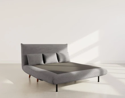 Banquette convertible clic-clac 2 places en velours côtelé Lumi