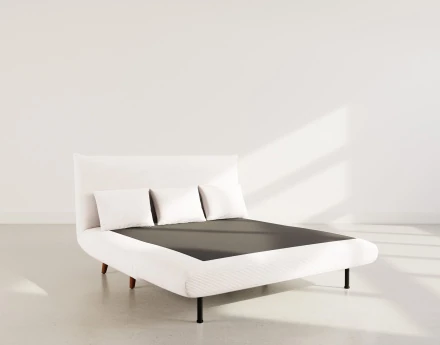 Banquette convertible clic-clac 2 places en velours côtelé Lumi