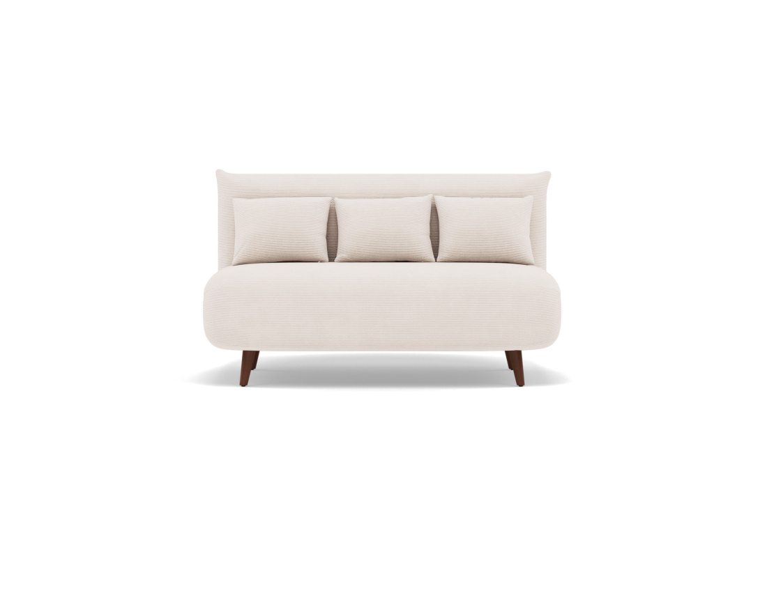 Banquette convertible clic-clac 2 places en velours côtelé Lumi