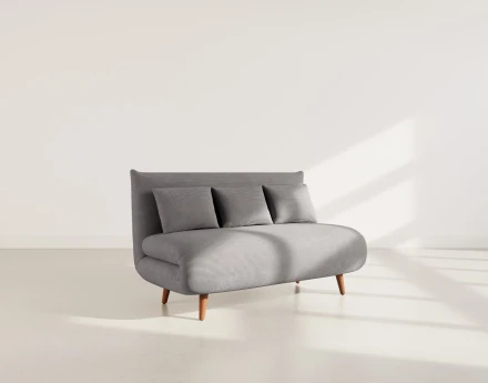 Banquette convertible clic-clac 2 places en velours côtelé Lumi