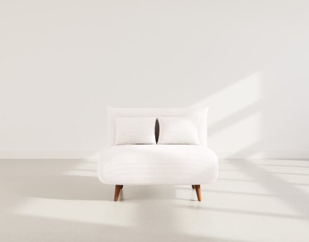 Banquette convertible clic-clac 1 place en velours côtelé Lumi