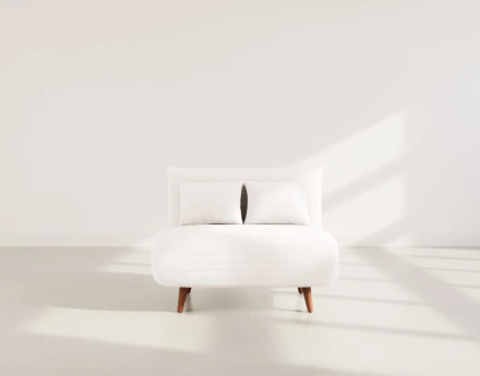 Banquette convertible clic-clac 1 place en velours côtelé Lumi