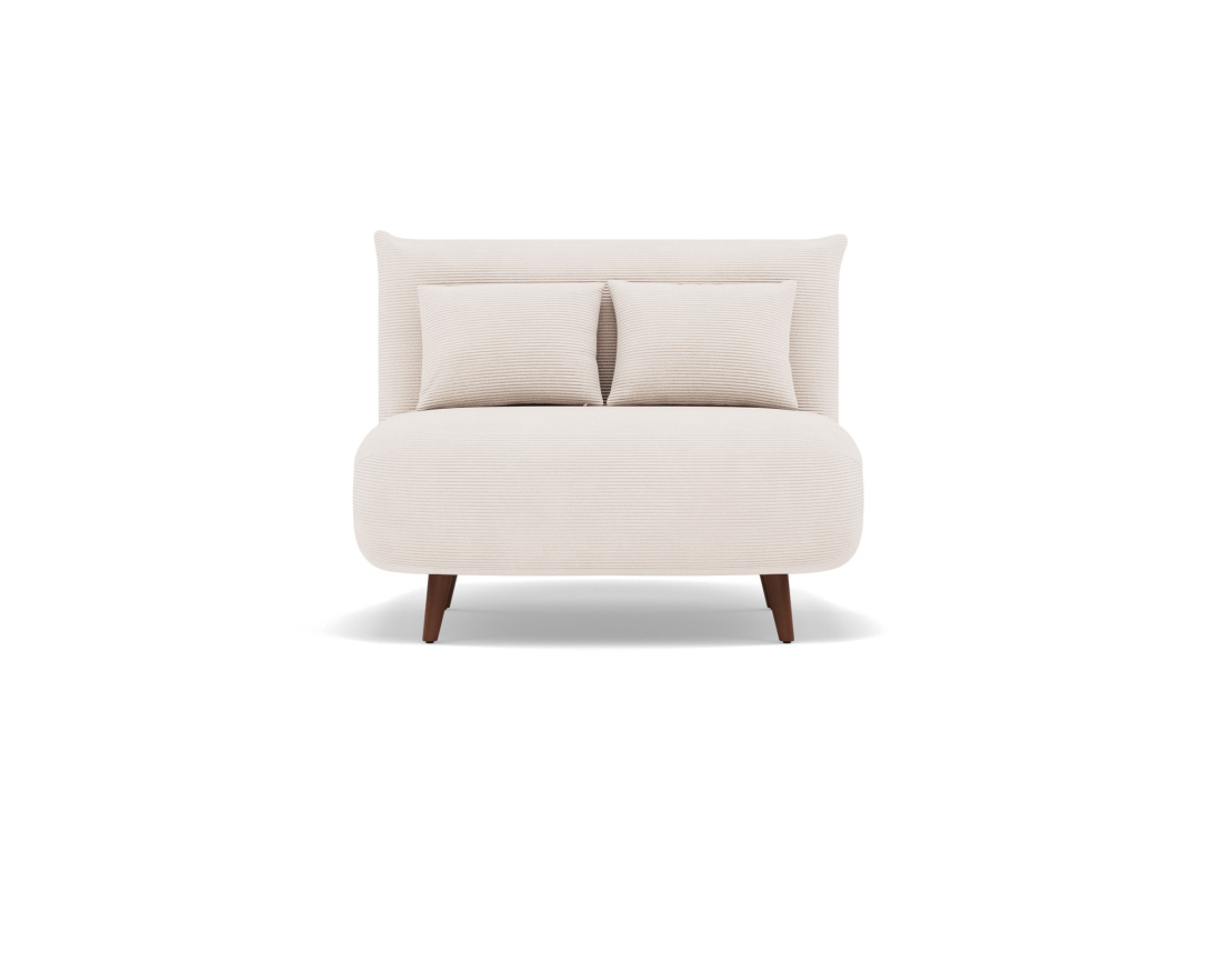 Banquette convertible clic-clac 1 place en velours côtelé Lumi