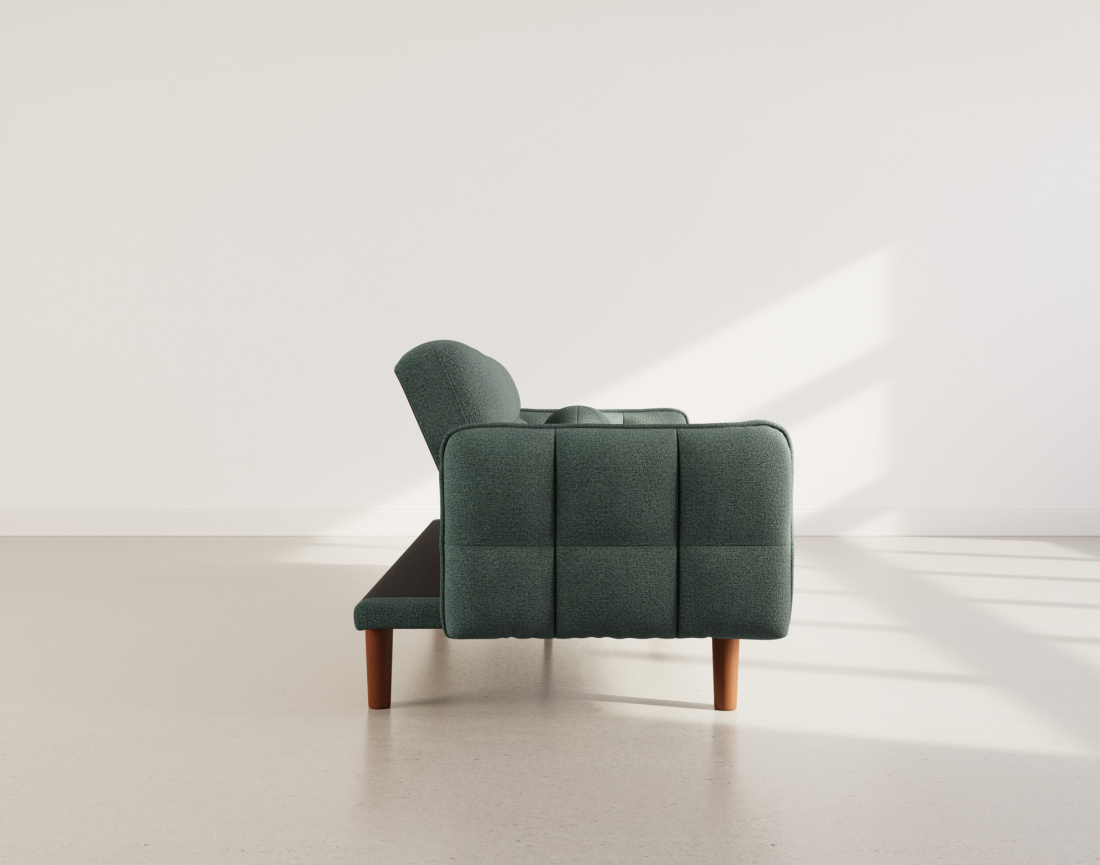 Canapé convertible clic-clac 2 places en tissu texturé Adam