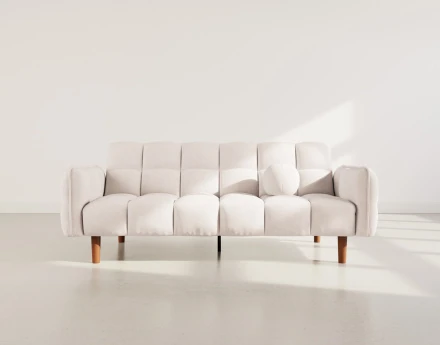 Canapé convertible clic-clac 2 places en tissu texturé Adam