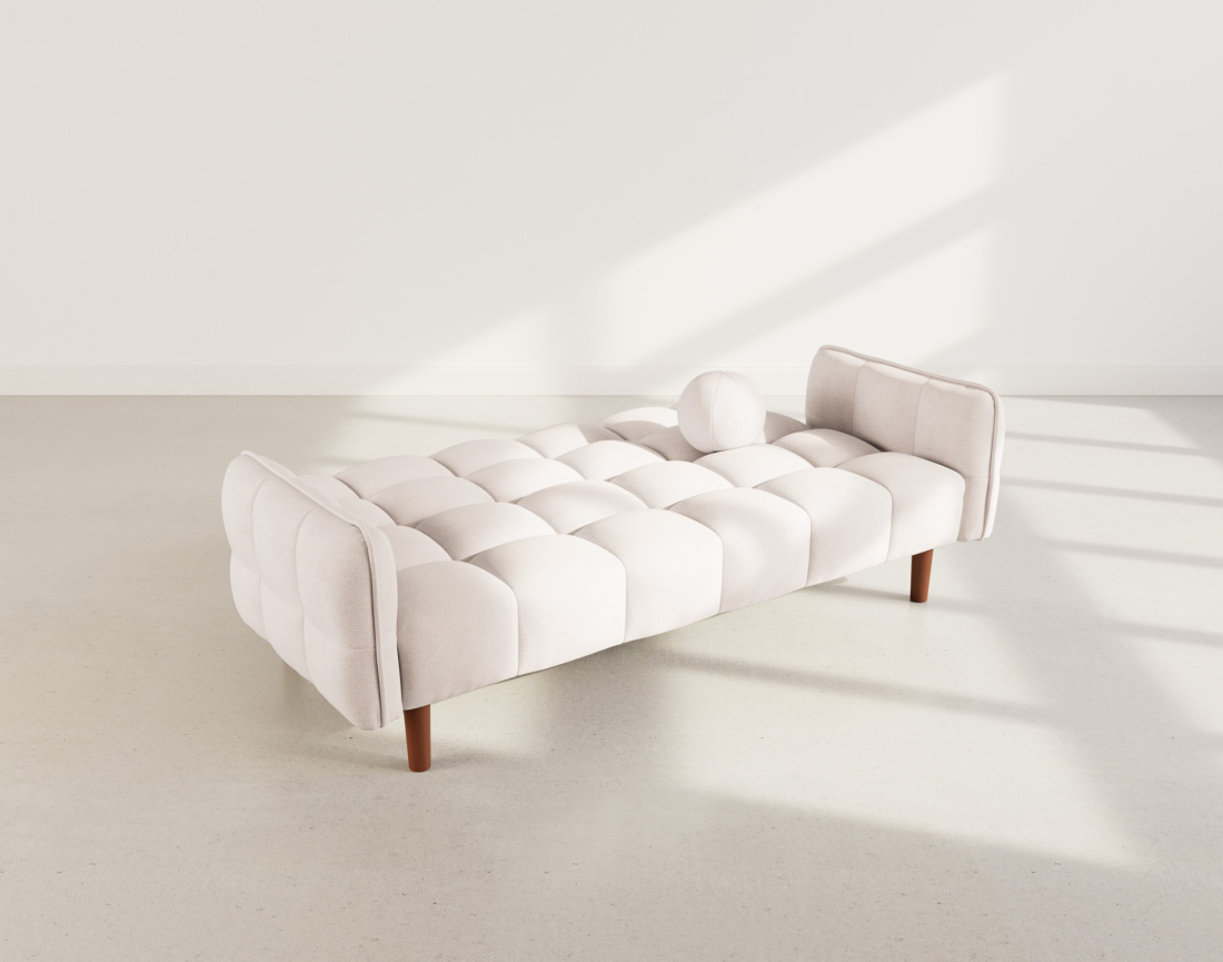 Canapé convertible clic-clac 2 places en tissu texturé Adam