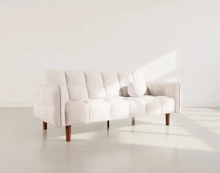 Canapé convertible clic-clac 2 places en tissu texturé Adam