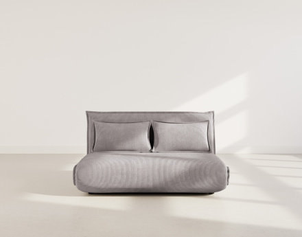 Banquette 2 places convertible clic-clac en velours côtelé Candice