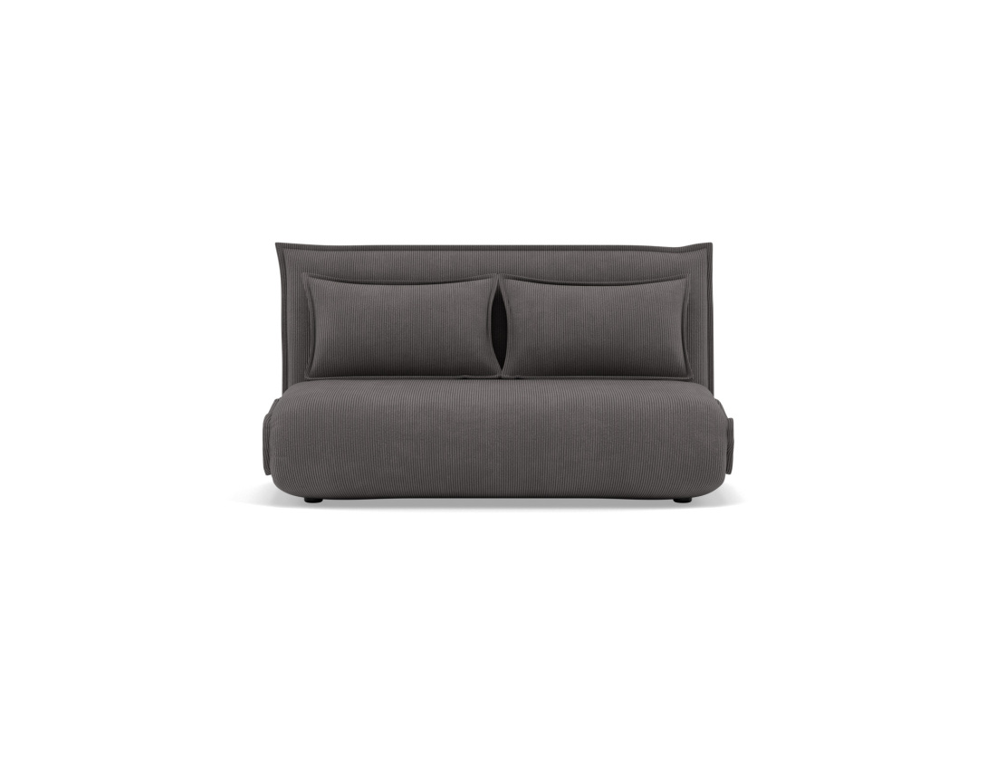 Banquette 2 places convertible clic-clac en velours côtelé Candice