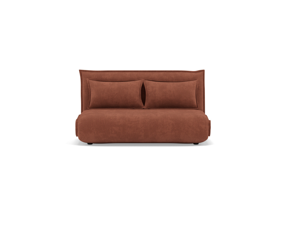 Banquette 2 places convertible clic-clac en velours côtelé Candice