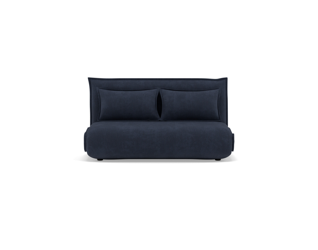 Banquette 2 places convertible clic-clac en velours côtelé Candice