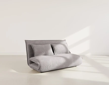 Banquette 2 places convertible clic-clac en velours côtelé Candice