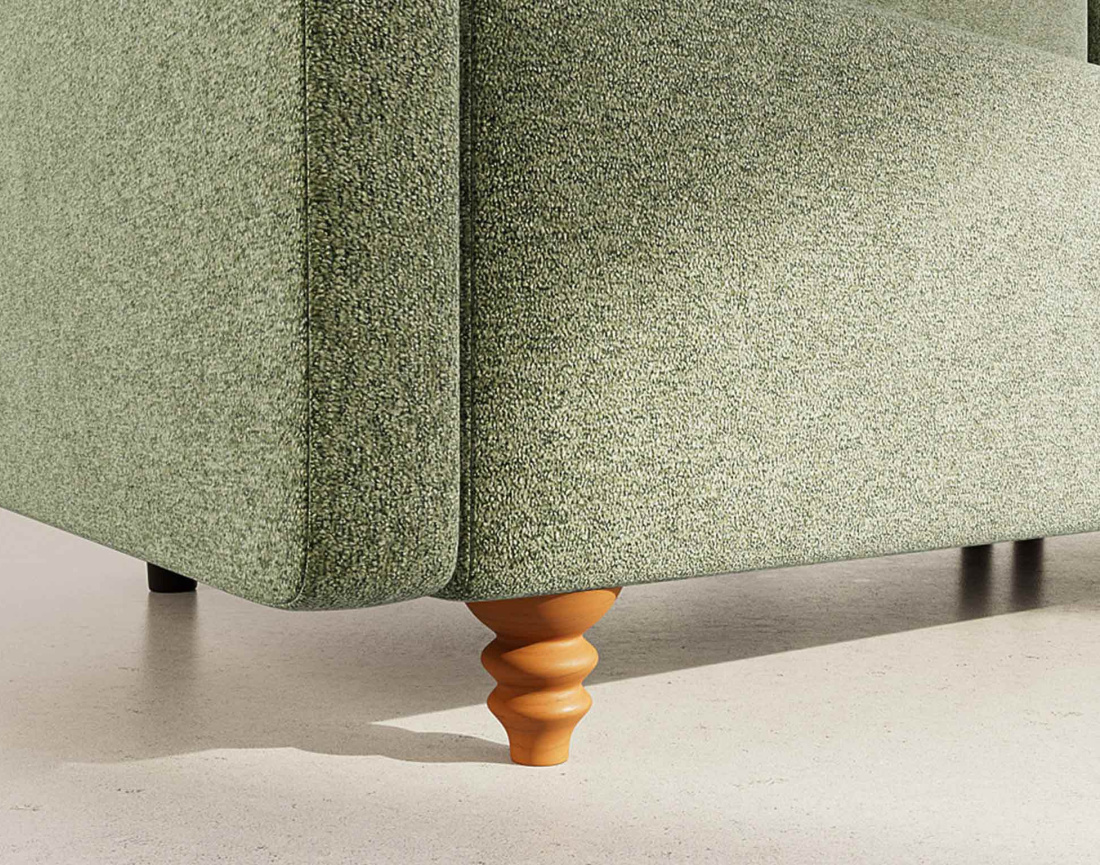 Canapé d'angle réversible 4 places convertible avec coffre en velours texturé Calypso