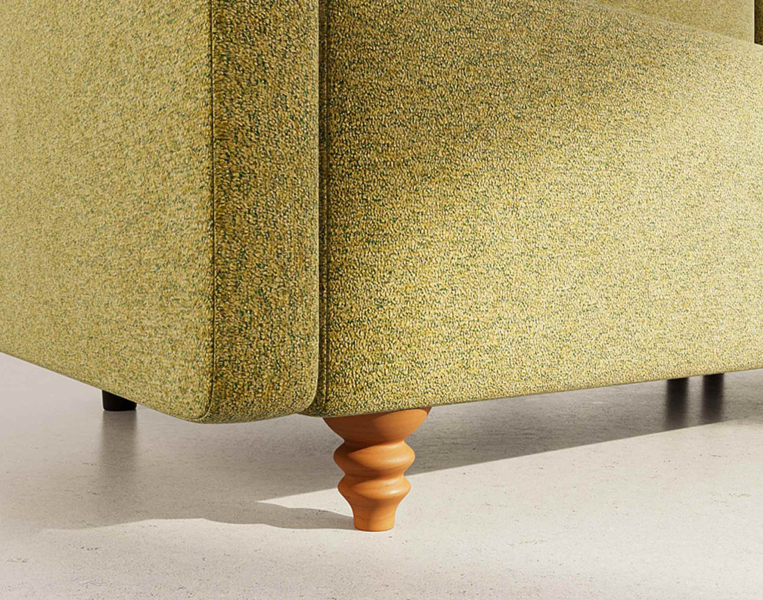 Canapé d'angle réversible 4 places convertible avec coffre en velours texturé Calypso