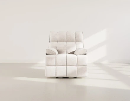 Fauteuil relax électrique en velours texturé Chandler