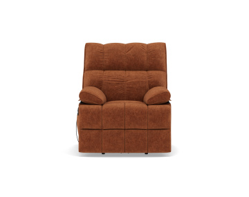 Fauteuil relax électrique en velours texturé Chandler
