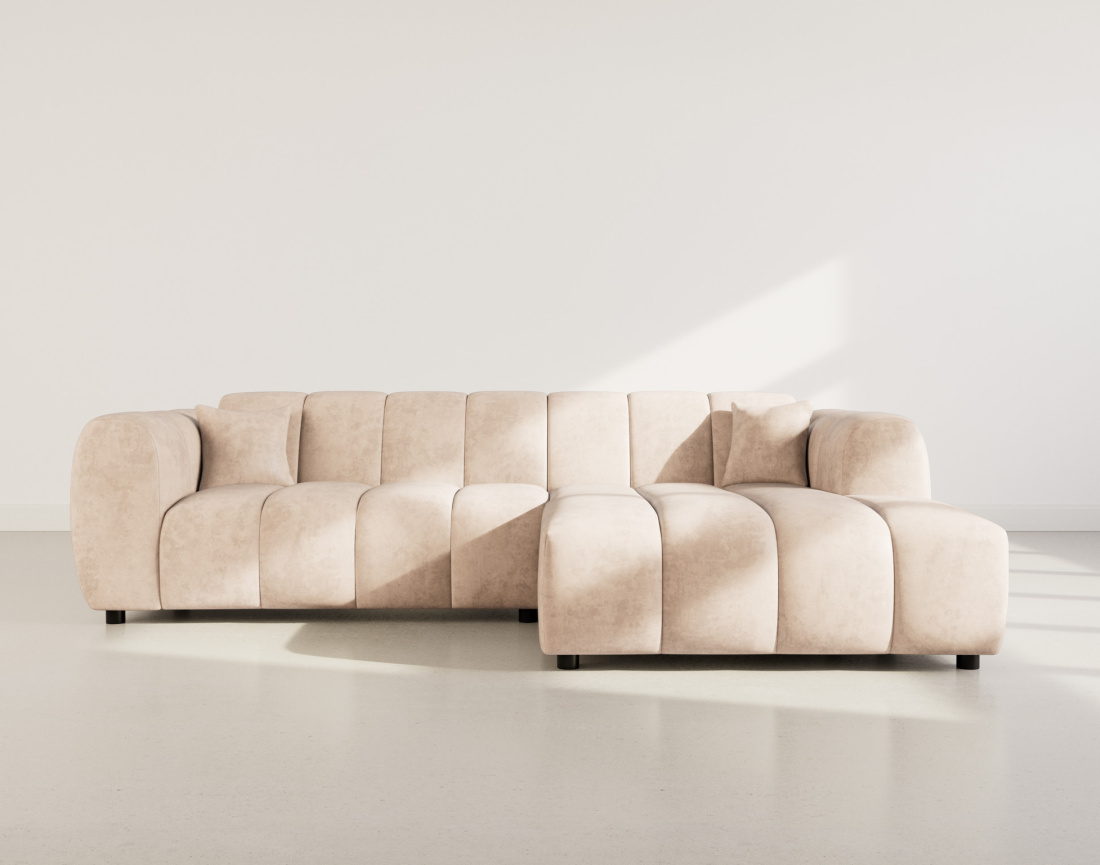 Canapé d'angle droit 4 places en simili Curtis