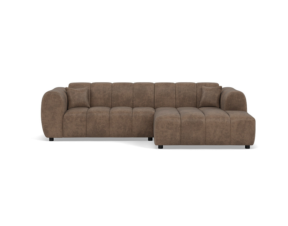 Canapé d'angle droit 4 places en simili Curtis