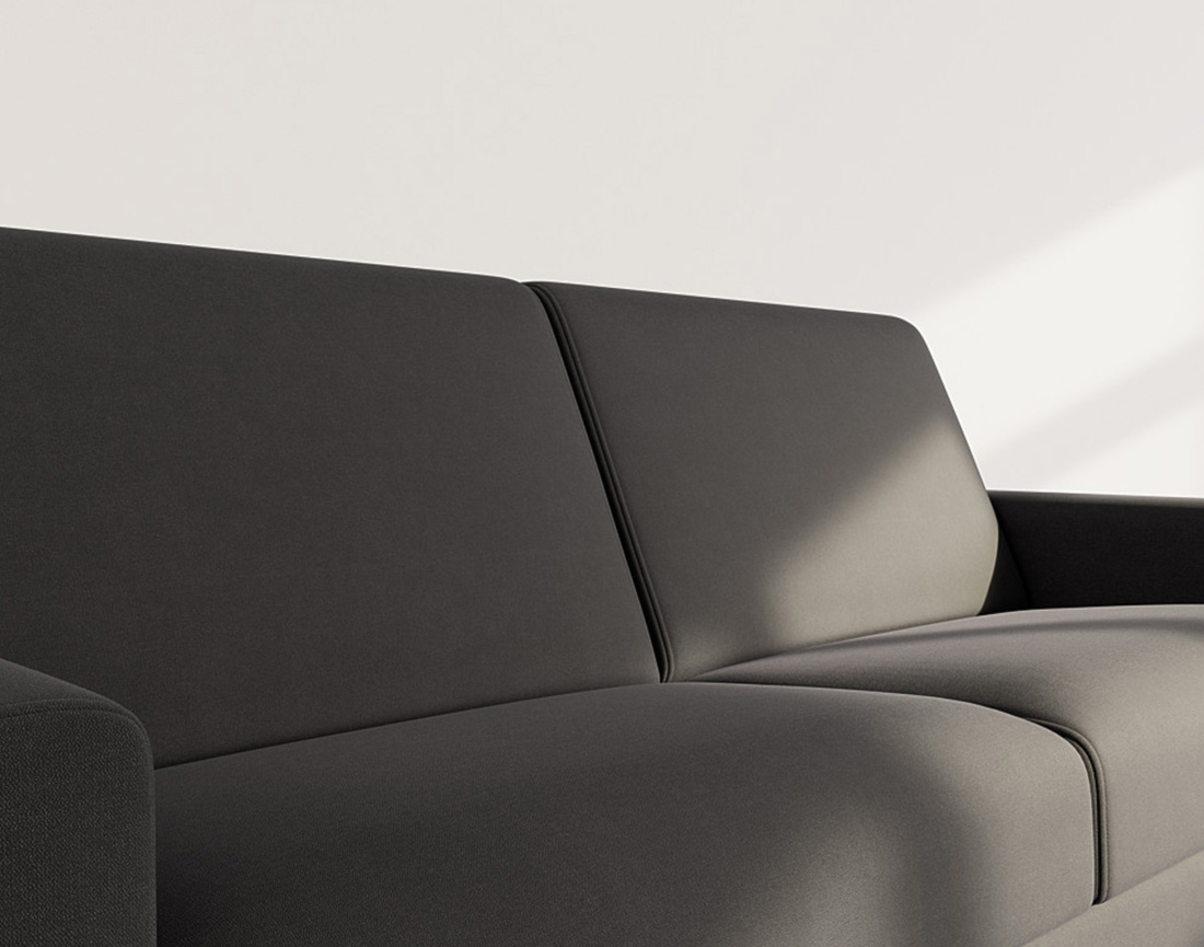 Canapé 3 places convertible express quotidien en tissu Julia