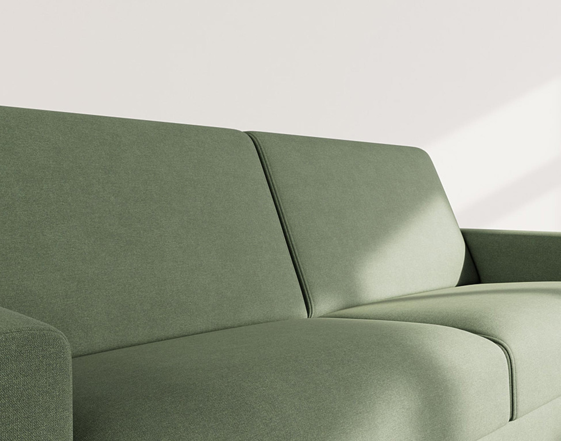 Canapé 3 places convertible express quotidien en tissu Julia