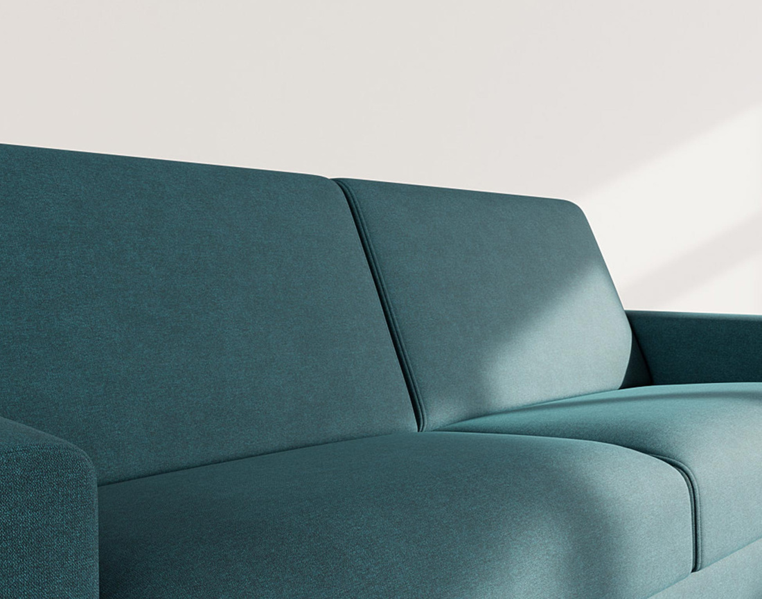 Canapé 3 places convertible express quotidien en tissu Julia