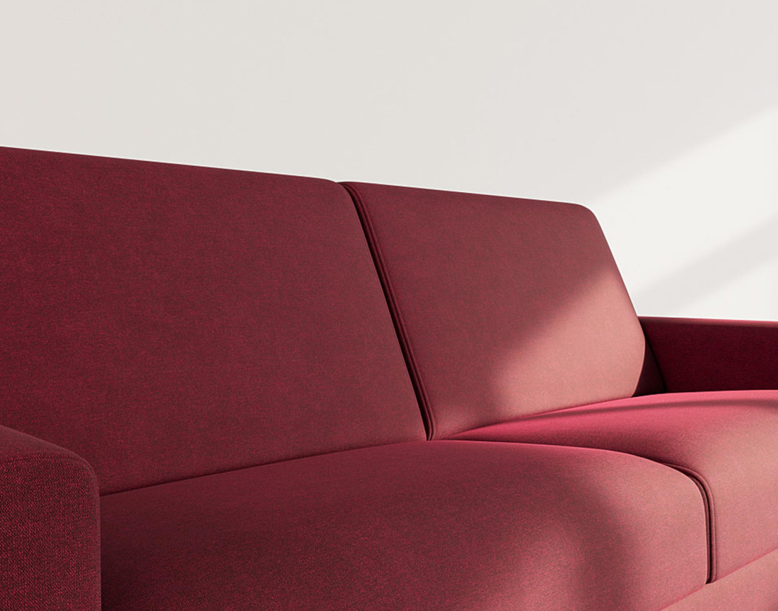 Canapé 3 places convertible express quotidien en tissu Julia