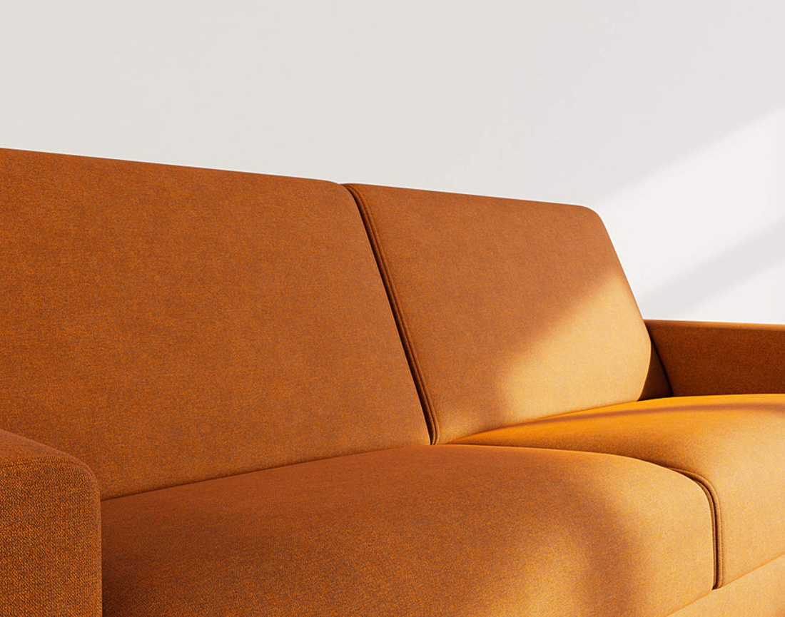 Canapé JULIA 3 places convertible express quotidien en tissu | Best Mobilier