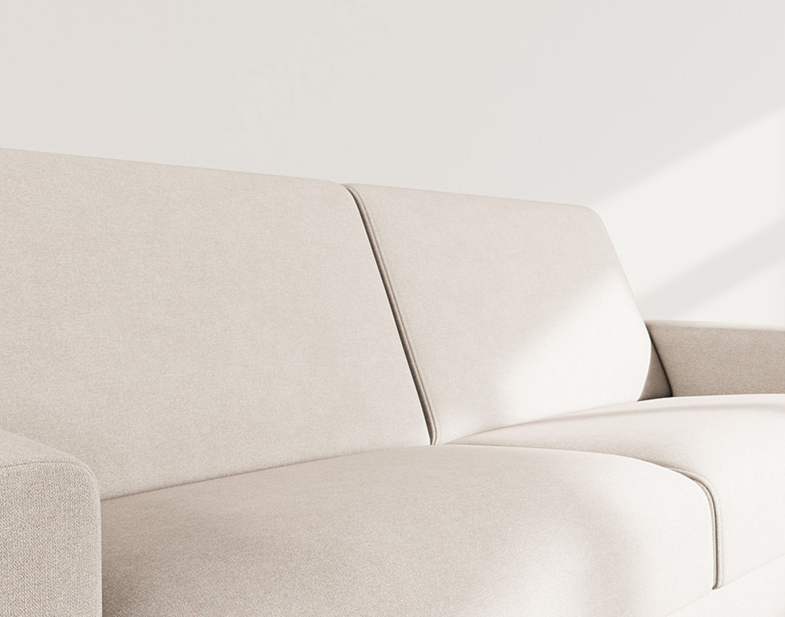 Canapé 3 places convertible express quotidien en tissu Julia