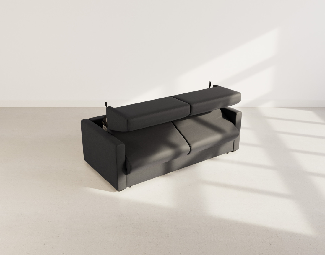 Canapé 3 places convertible express quotidien en tissu Julia