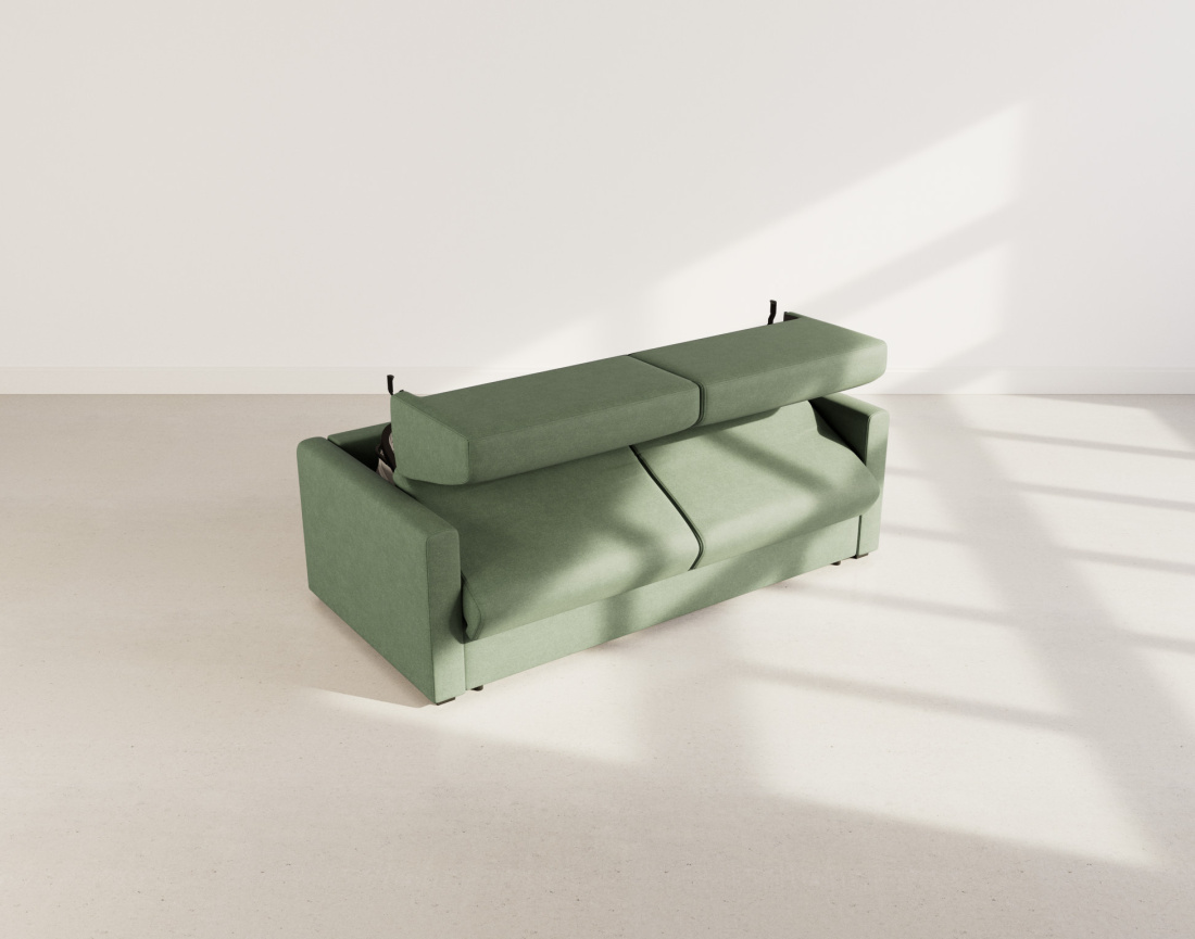 Canapé 3 places convertible express quotidien en tissu Julia