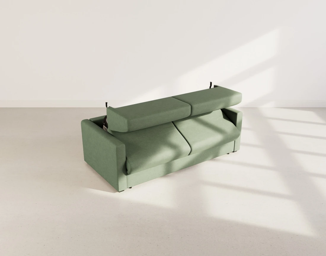 Canapé 3 places convertible express quotidien en tissu Julia