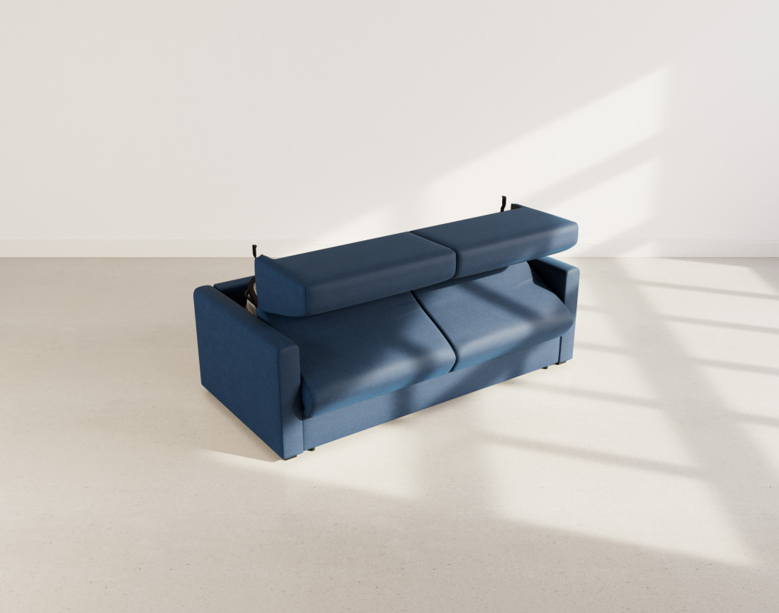 Canapé JULIA 3 places convertible express quotidien en tissu | Best Mobilier