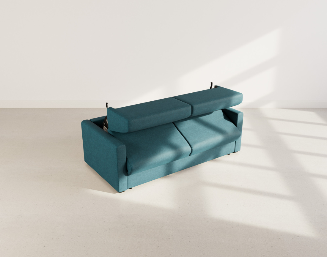 Canapé 3 places convertible express quotidien en tissu Julia