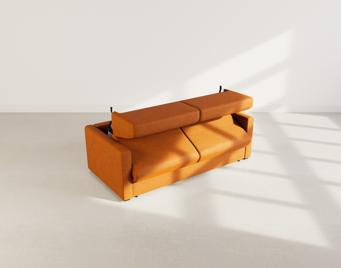 Canapé JULIA 3 places convertible express quotidien en tissu | Best Mobilier