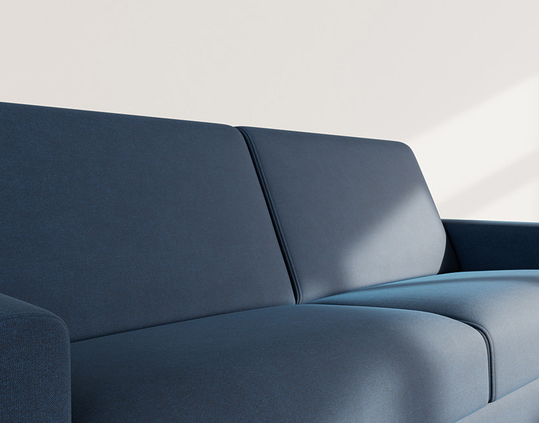 Canapé 3 places convertible express quotidien en tissu Julia