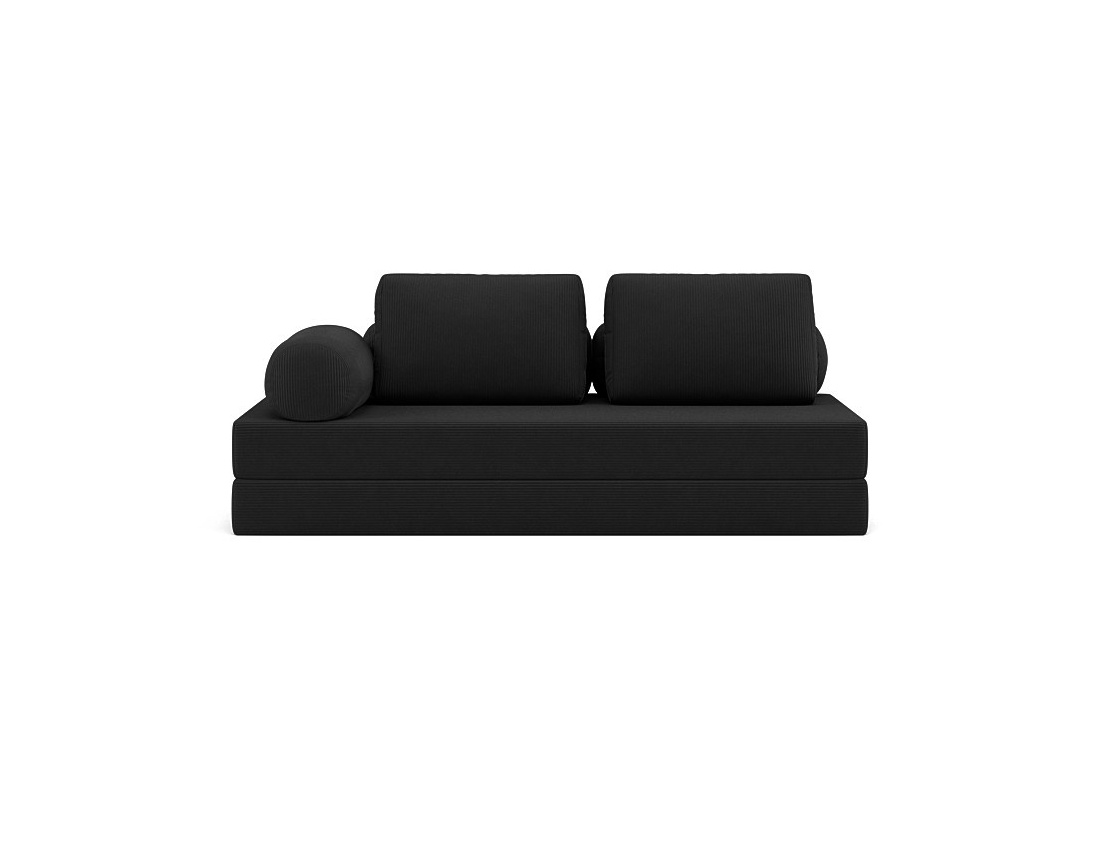 Canapé 3 places convertible en velours côtelé Lonny