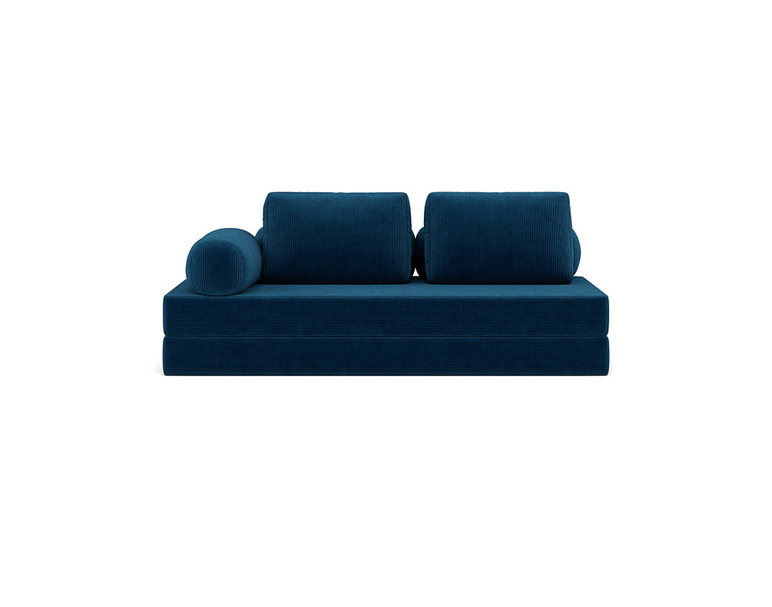 Canapé 3 places convertible en velours côtelé Lonny